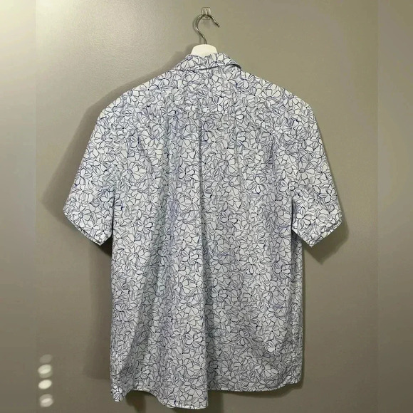 GAP Slim Fit Stretch Cotton Short Sleeve Button  Down Shirt - Picture 4 of 6